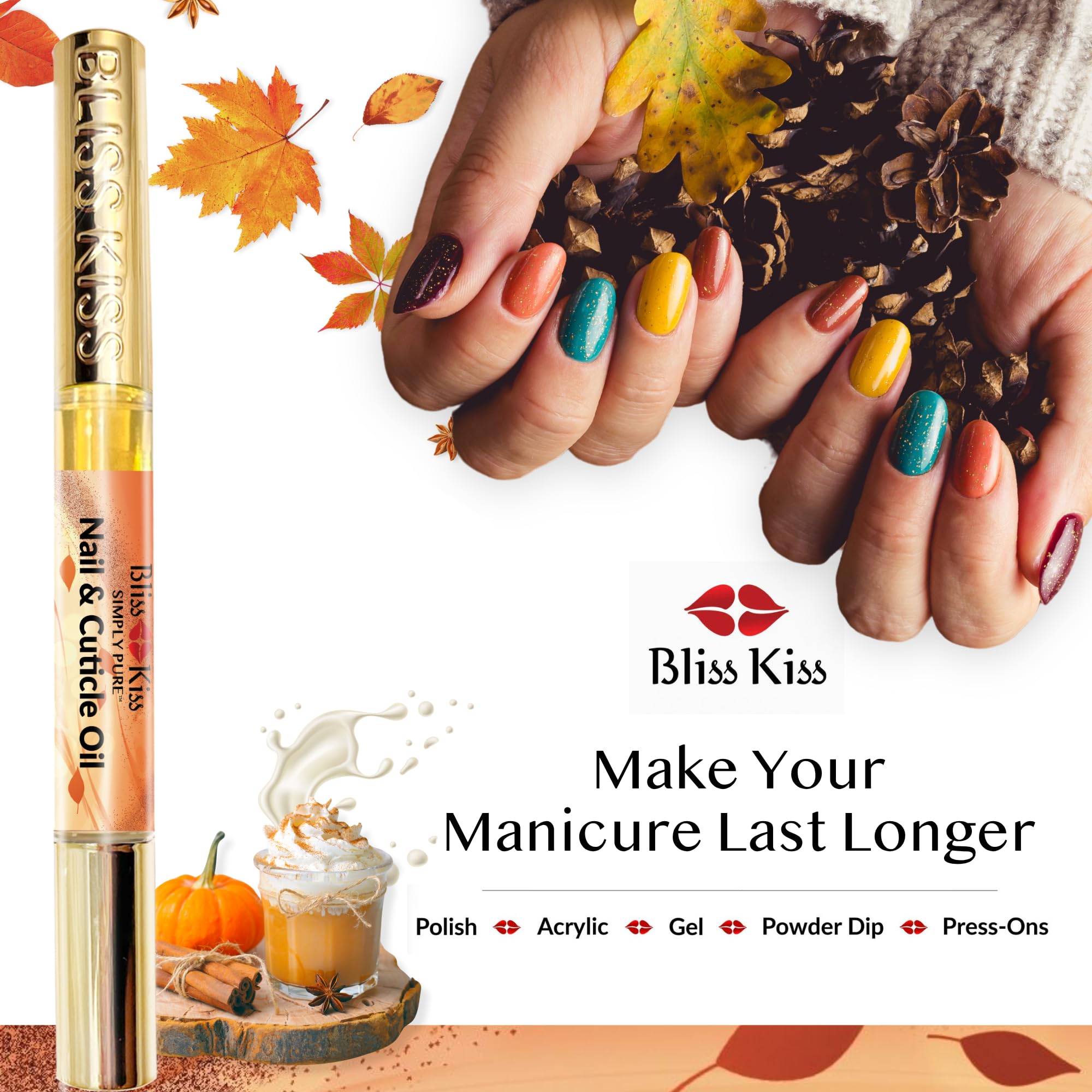 Bliss Kiss vitamina E y jojoba para uñas y cutículas nutridas.