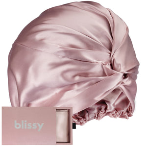 BLISSY Bonete de Seda para Dormir, cabello rizado largo, mantiene la humedad.