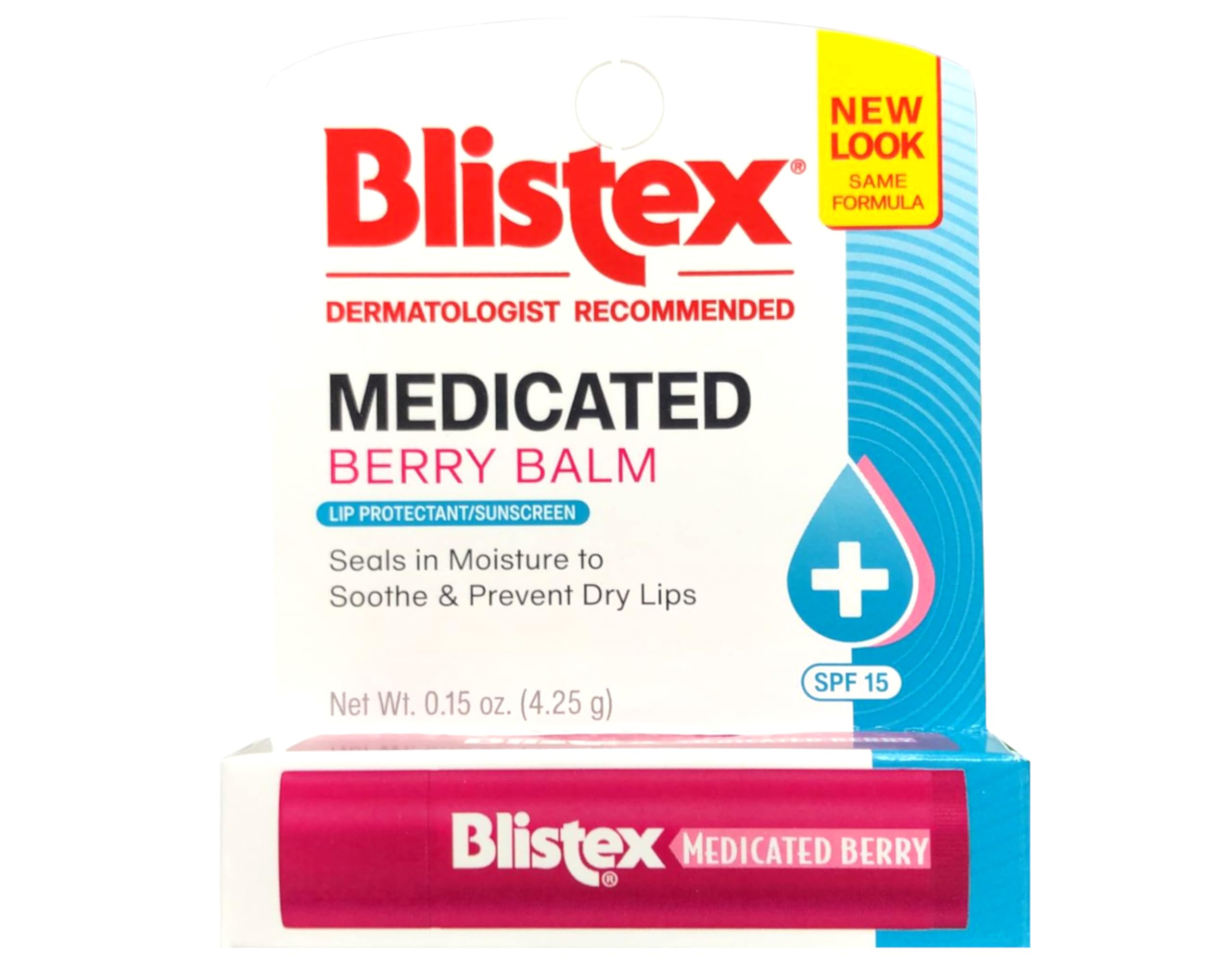 Prevención de resequedad con bálsamo labial Blistex de frutos rojos.