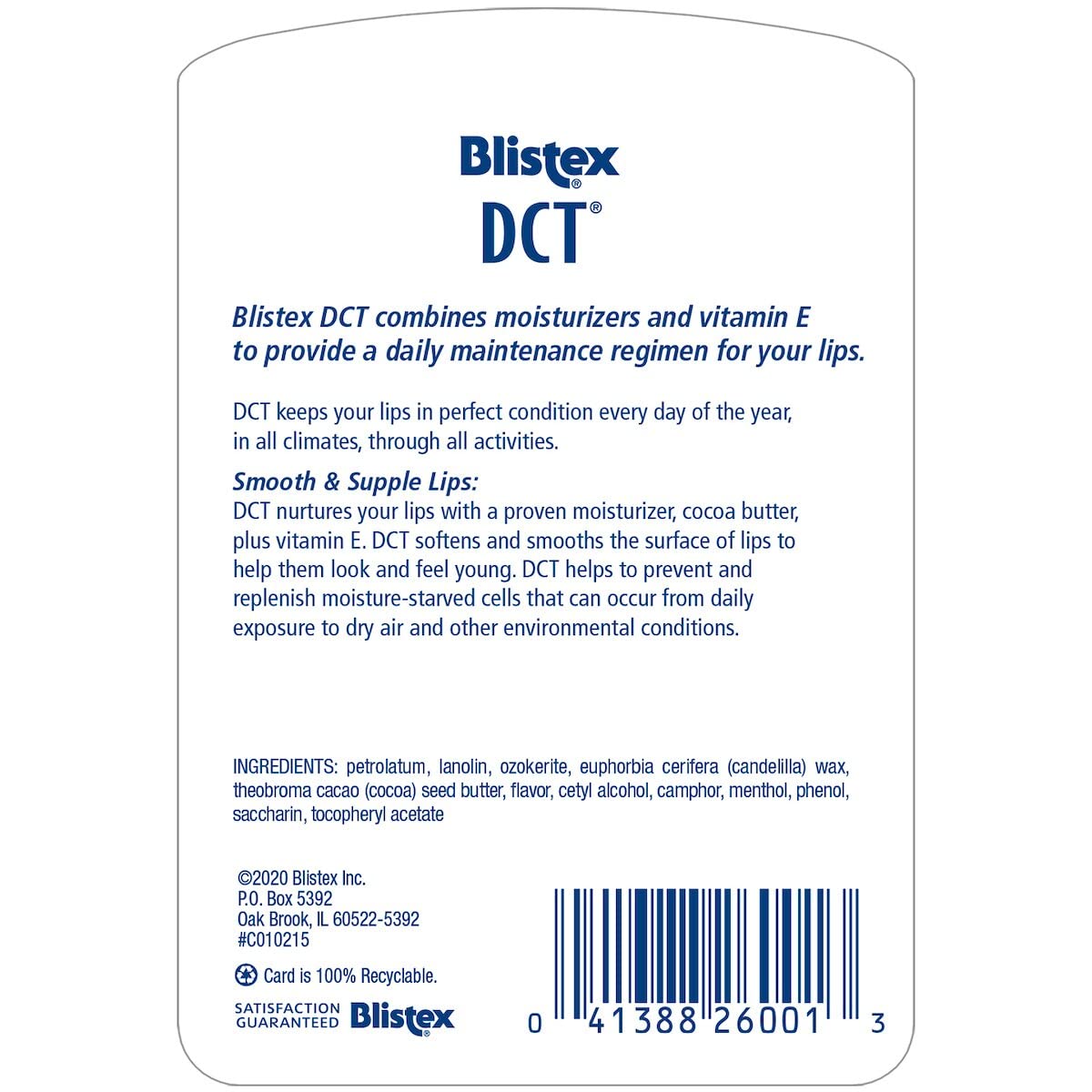 Blistex DCT, pack de tres tarros, práctico para casa, bolso o trabajo