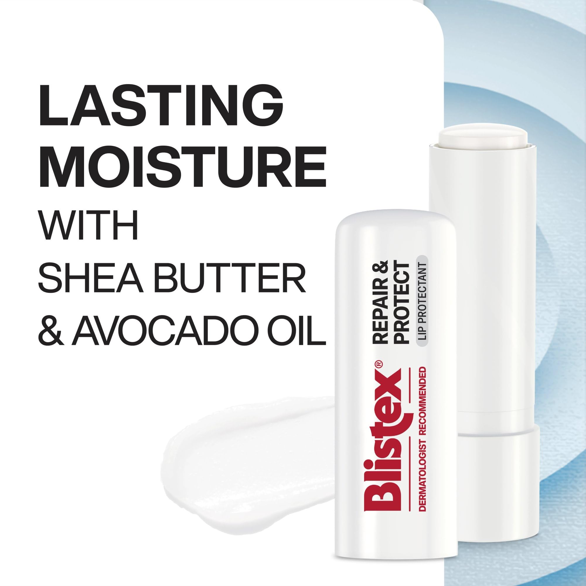Blistex Reparar y Proteger protege contra la sequedad futura.