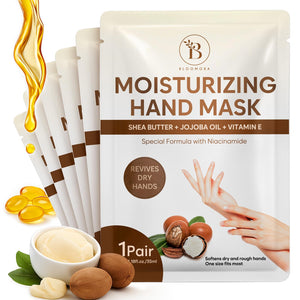 BLOOMORA mascarilla reparadora para manos, hidratación profunda para piel seca