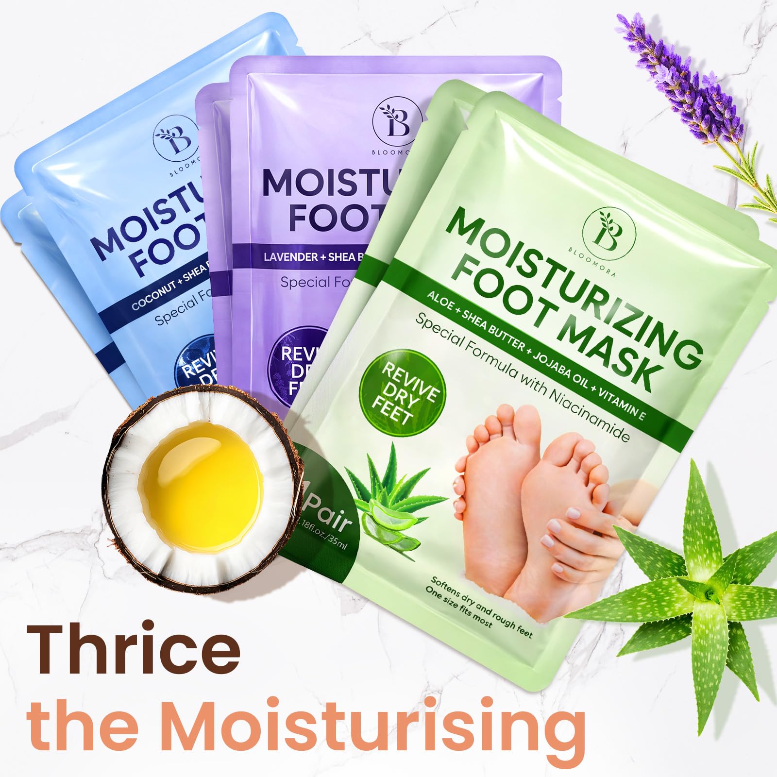 BLOOMORA pack spa para pies, cuidado profesional en casa y sin desorden