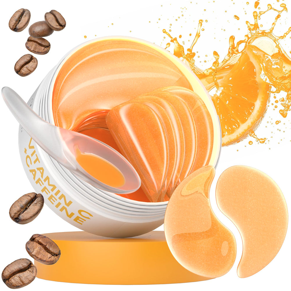 Parches BLOOMORA para contorno de ojos con vitamina C y cafeína, revitalizan la mirada.