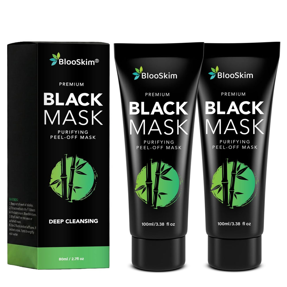 Blooskim mascarilla despegable negra con carbón en aplicación suave para piel grasa.