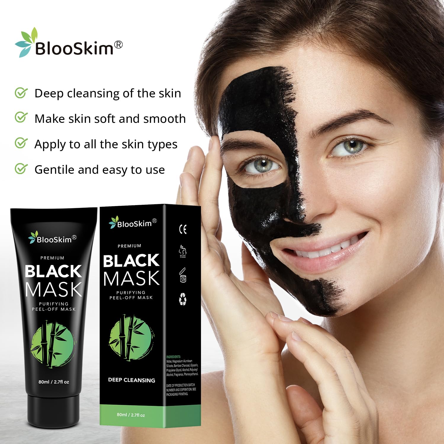 Textura negra que seca rápidamente para controlar brillos en el rostro.