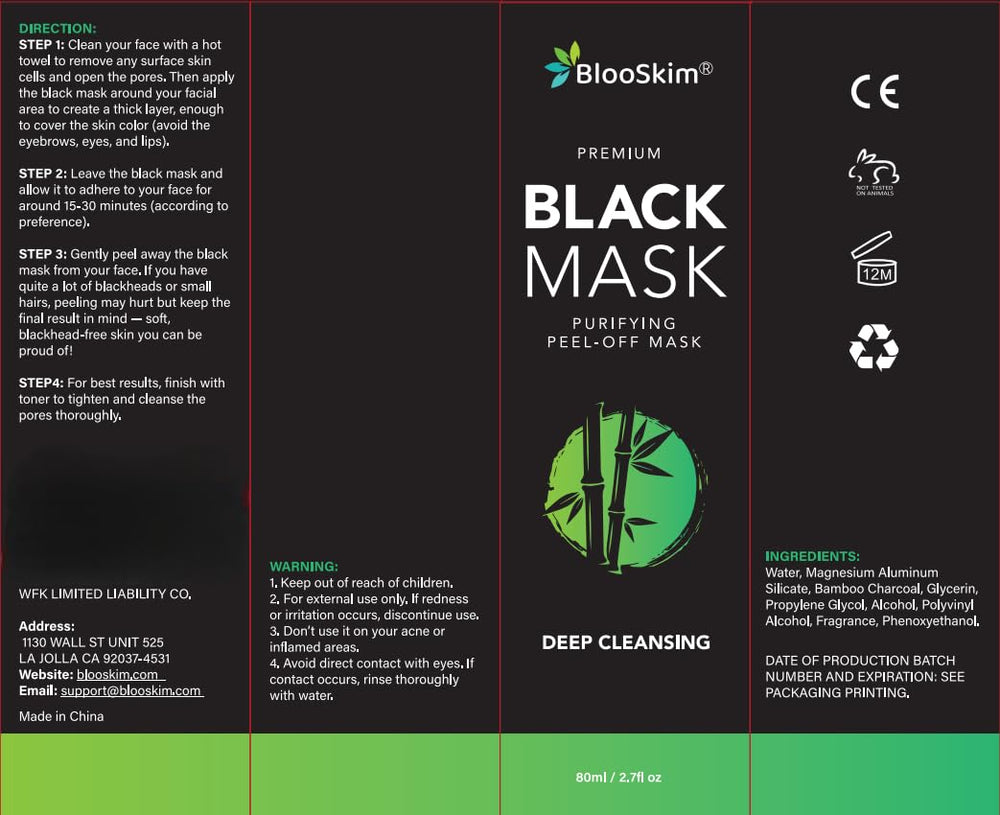 Blooskim mascarilla negra despegable para poros limpios y brillos controlados.