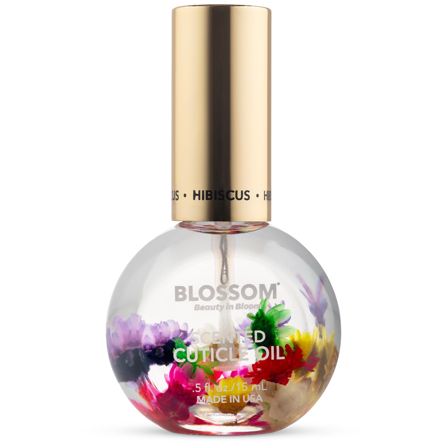 Blossom Aceite Cutícula Flores Reales: hidratación suave para uñas saludables.