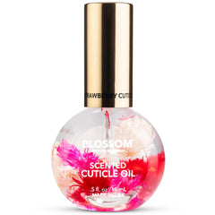 Blossom Aceite para Cutículas en bote 0.5 oz con aroma a fresa.