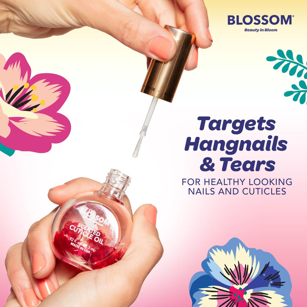 Blossom Frasco 0,5 oz Cutícula: tamaño práctico para llevar y aplicar en cualquier momento.