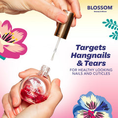Blossom Frasco 0,5 oz Cutícula: tamaño práctico para llevar y aplicar en cualquier momento.