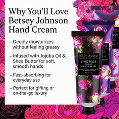 Betsey Johnson Rosa crema de manos, fragancia floral y hidratación duradera