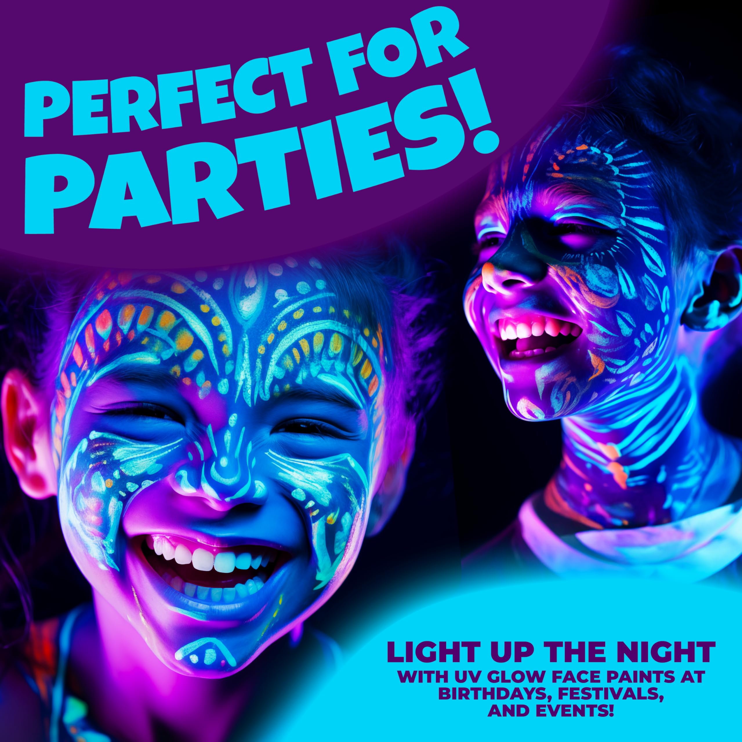 Blue Squid: kit de pintura glow para fiestas y disfraces