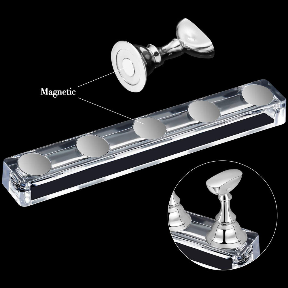 Blulu, base de cristal magnética para fijación estable.