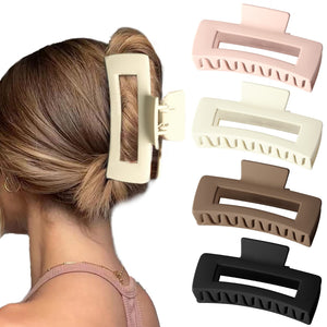 Bmobuo: garra de 5 pulgadas extragrande con agarre firme para cabello grueso.