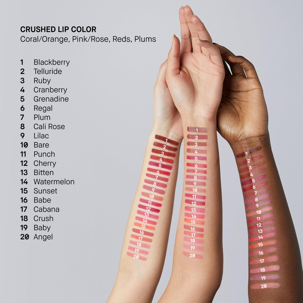 Crushed Lip Color aplicado en capas para mayor intensidad y personalización