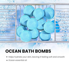 BODY & EARTH bomba de baño Ocean con aroma a océano y espuma suave.