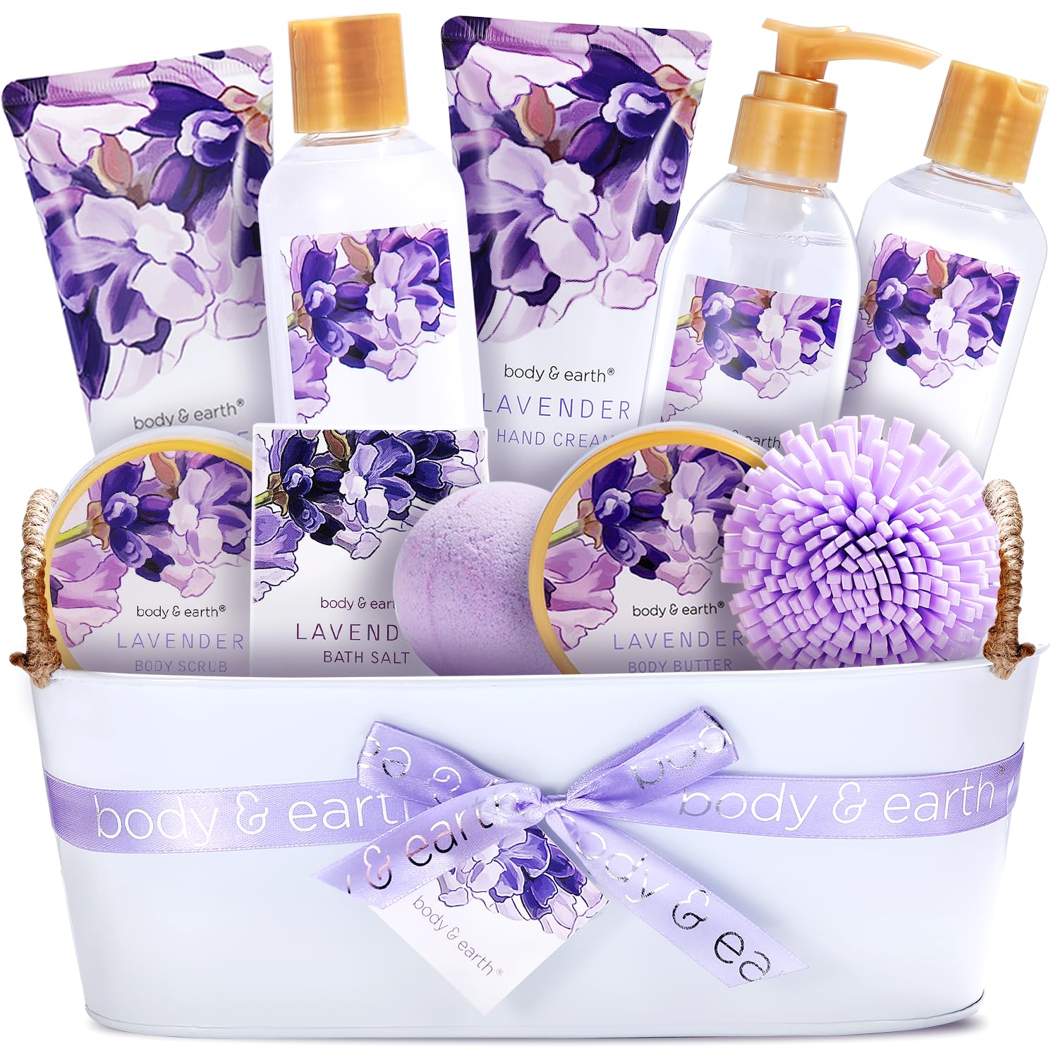 Cesta BODY & EARTH Lavender Spa para relajación en casa