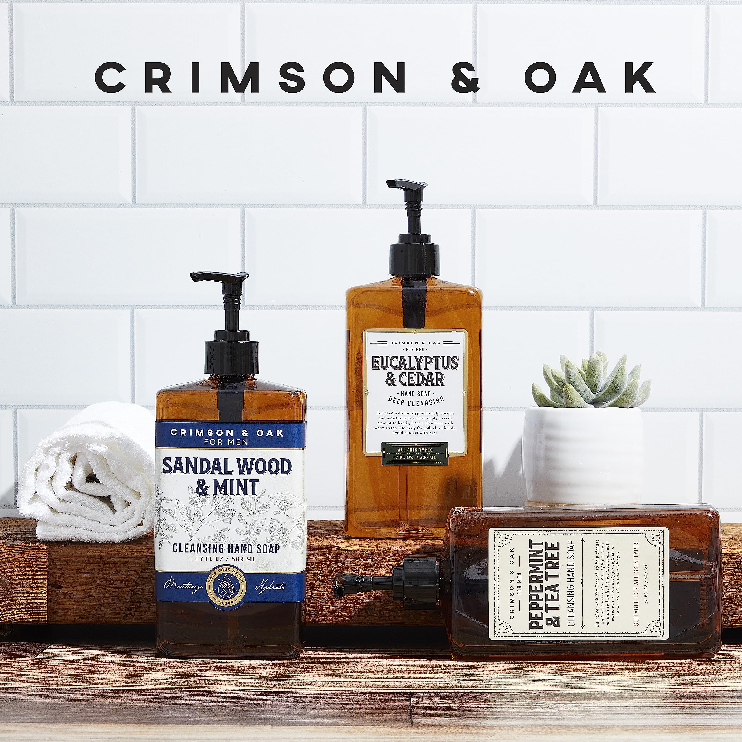 Body Prescriptions Crimson & Oak pack de 3 jabones, ideal para cocina y baño.