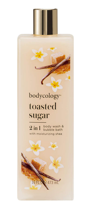 Bodycology Azúcar Tostado, botella con espuma suave para una ducha vigorizante