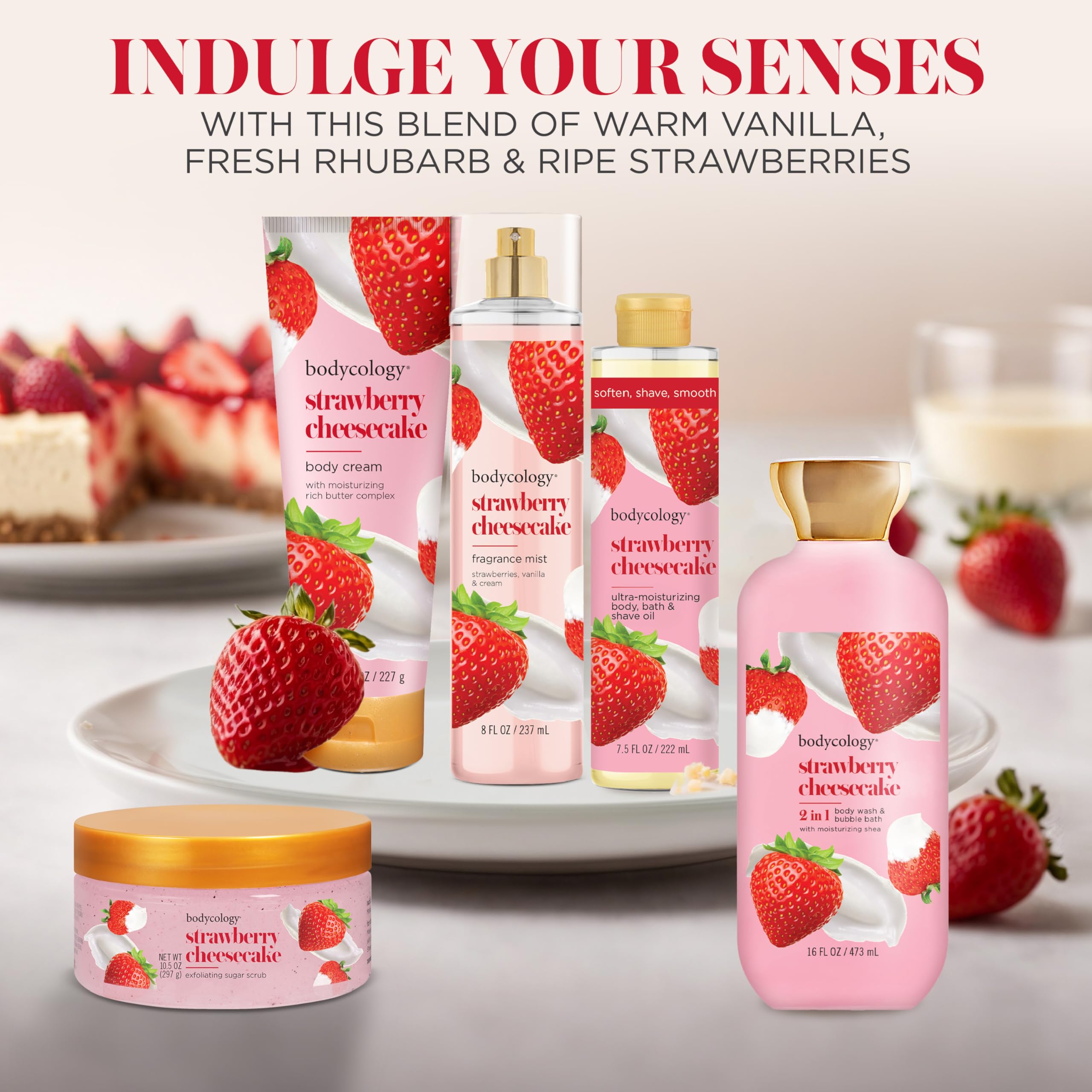Aroma de vainilla y frutas en Bodycology crema corporal