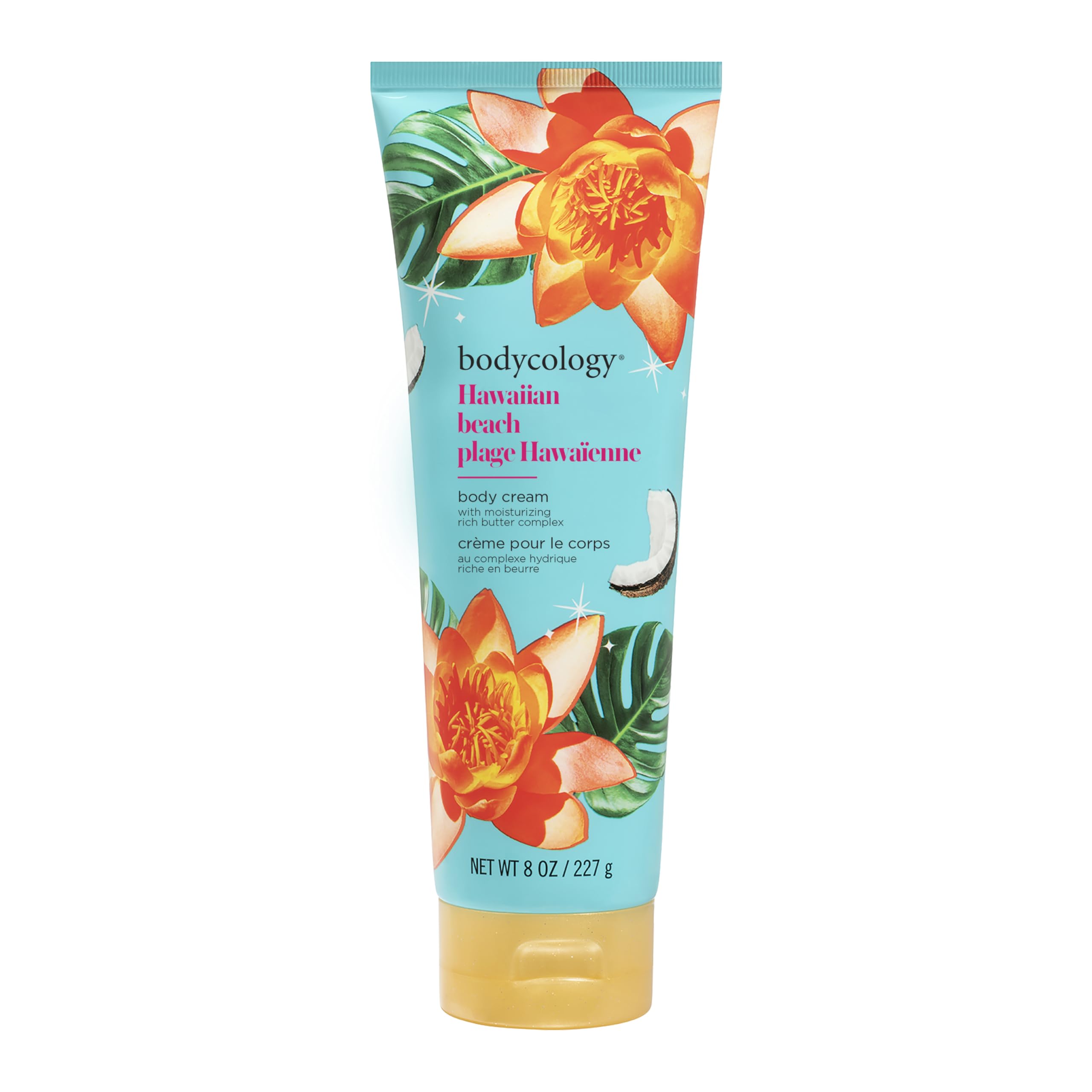 Bodycology Hawaiian Beach crema corporal con manteca de karité para hidratación diaria.