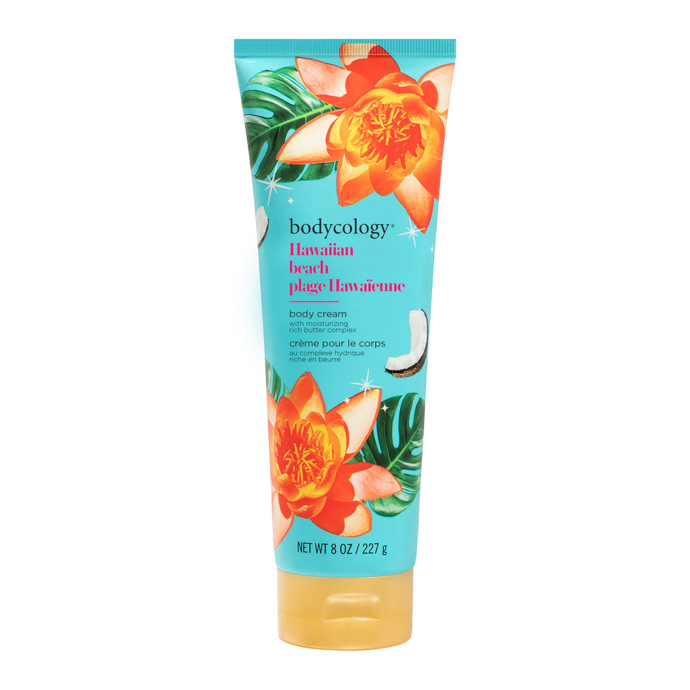 Bodycology Hawaiian Beach crema corporal con manteca de karité para hidratación diaria.