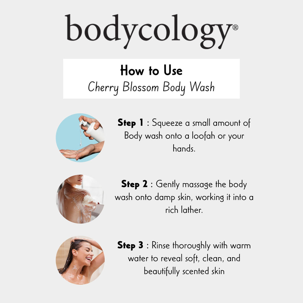 Bodycology Flor de Cerezo: ritual diario de cuidado con extracto de cerezo.