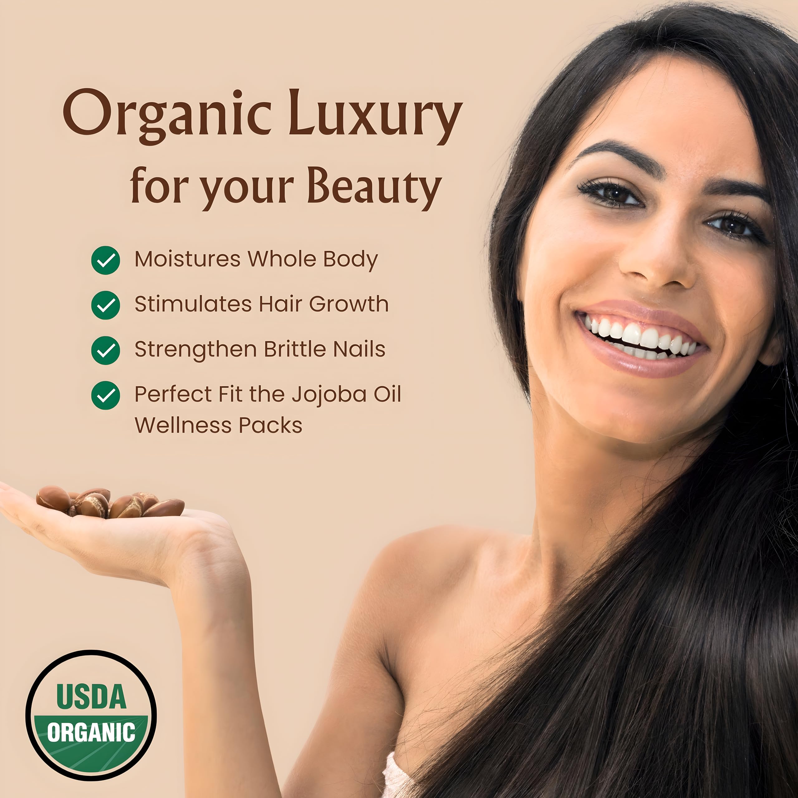 Aplicación en cabello para brillo natural con aceite de jojoba BodyJ4You.