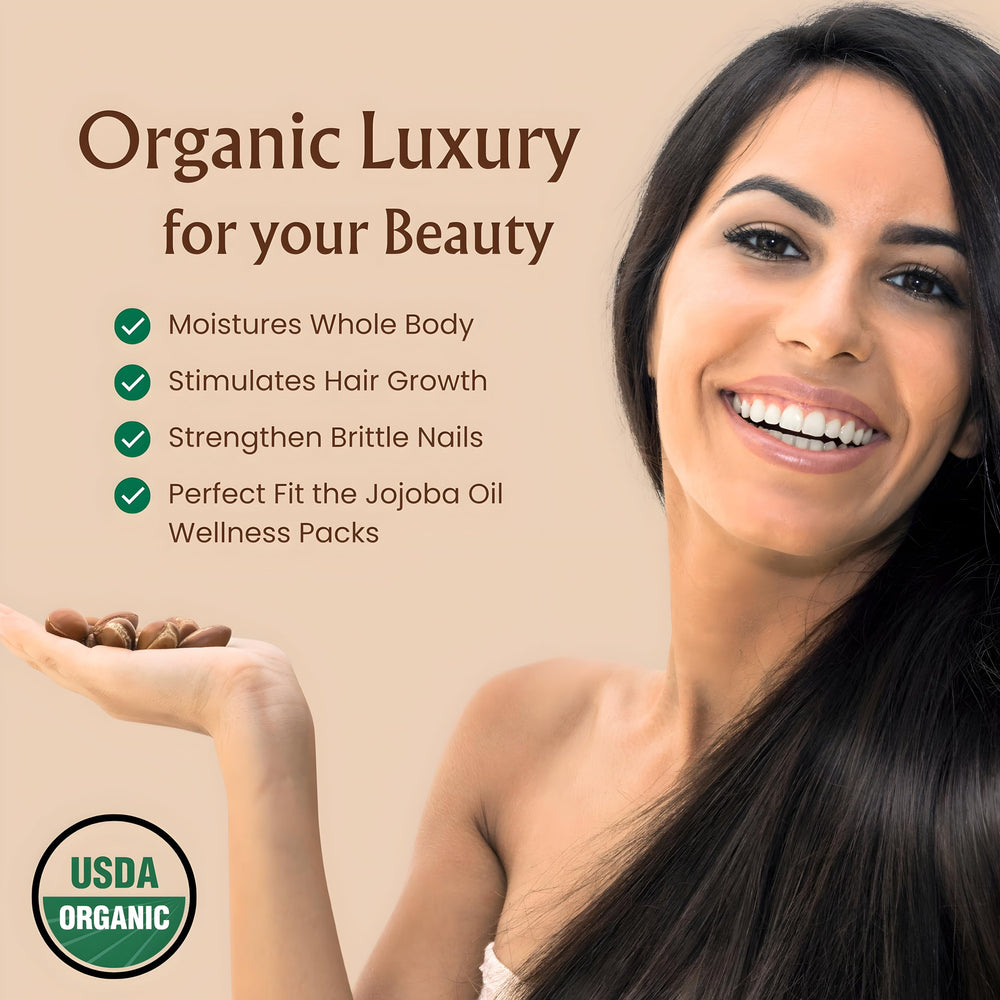 Aplicación en cabello para brillo natural con aceite de jojoba BodyJ4You.