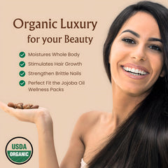 Aplicación en cabello para brillo natural con aceite de jojoba BodyJ4You.