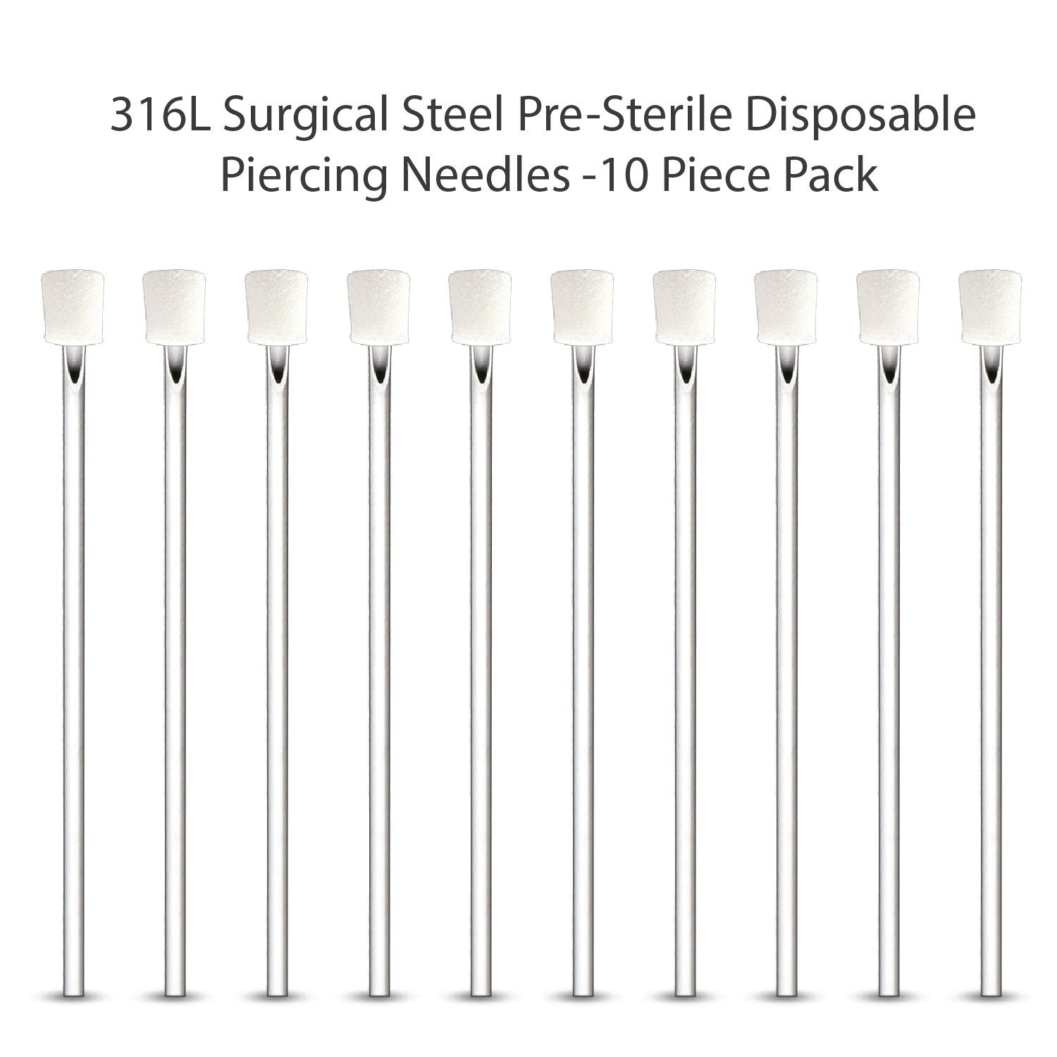 BodyJ4You aguja piercing 16G 45mm, longitud adecuada para varios piercings