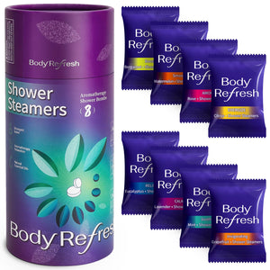 BodyRefresh Bombas de ducha aromaterapia 8-pack para spa en casa