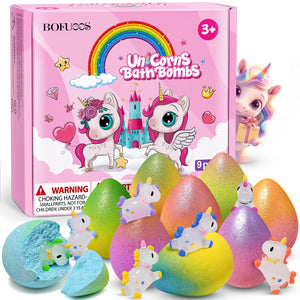 Bofuoos bombas unicornio con sorpresa interior para niñas curiosas.