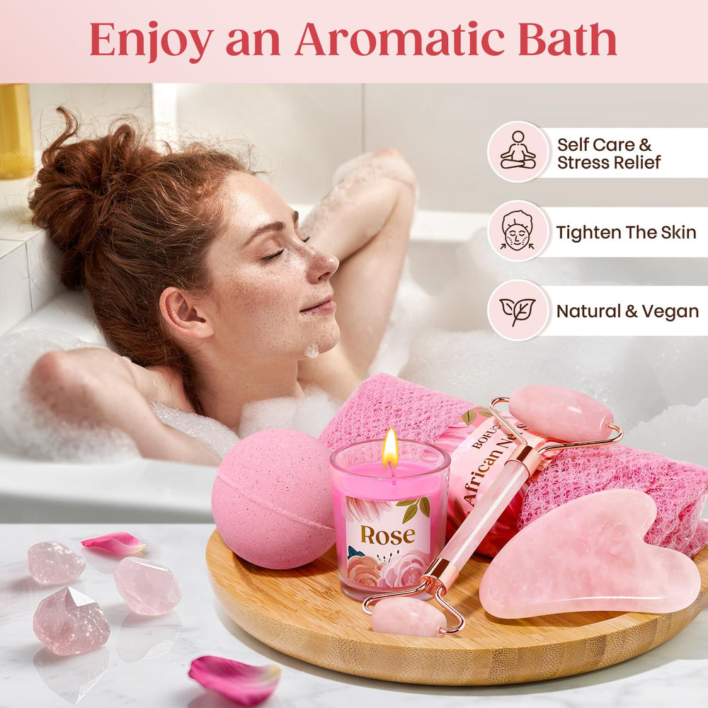 Bomba de baño Bofuoos y vela aromática para spa en casa