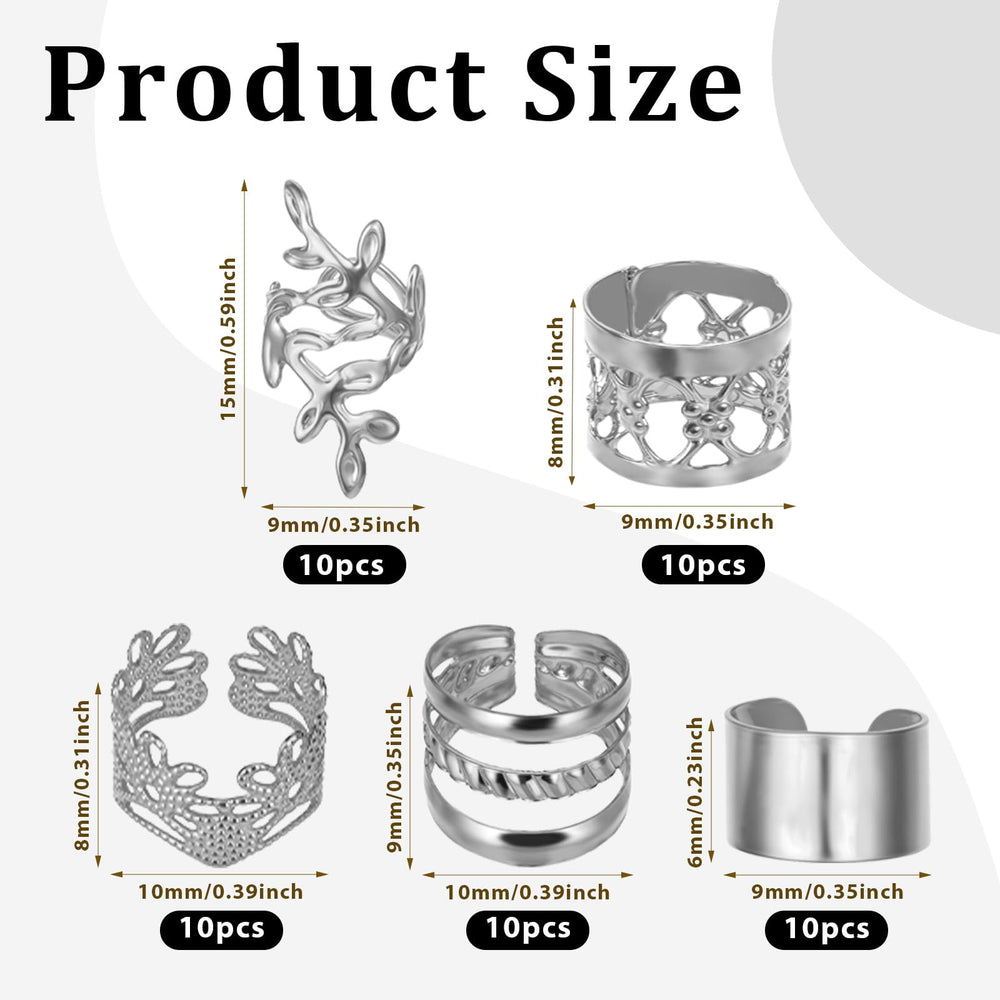 BOHUIZ accesorio para trenzas plata: varios estilos para crear peinados únicos.