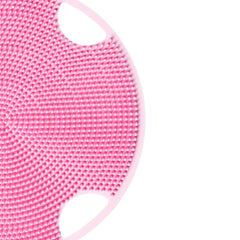 Boie USA Flat Body Scrubber rosa, agarre antideslizante para uso cómodo en la ducha.