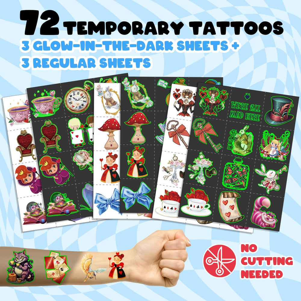 BOIKOKY tatuajes luminosos: hojas fosforescentes para fiestas nocturnas.