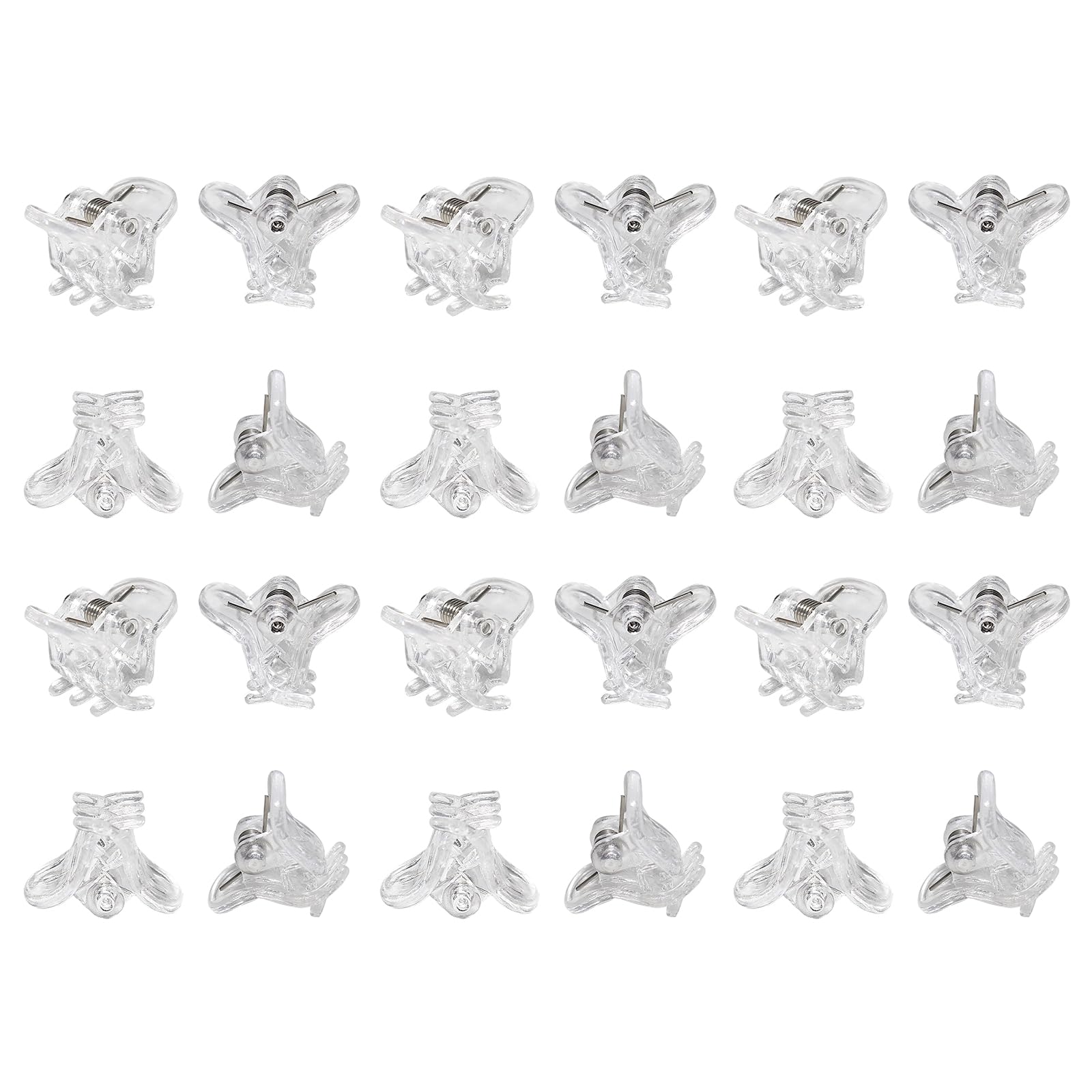 BokWin pinzas mini 10 mm transparentes, conjunto práctico para niños y adultos.