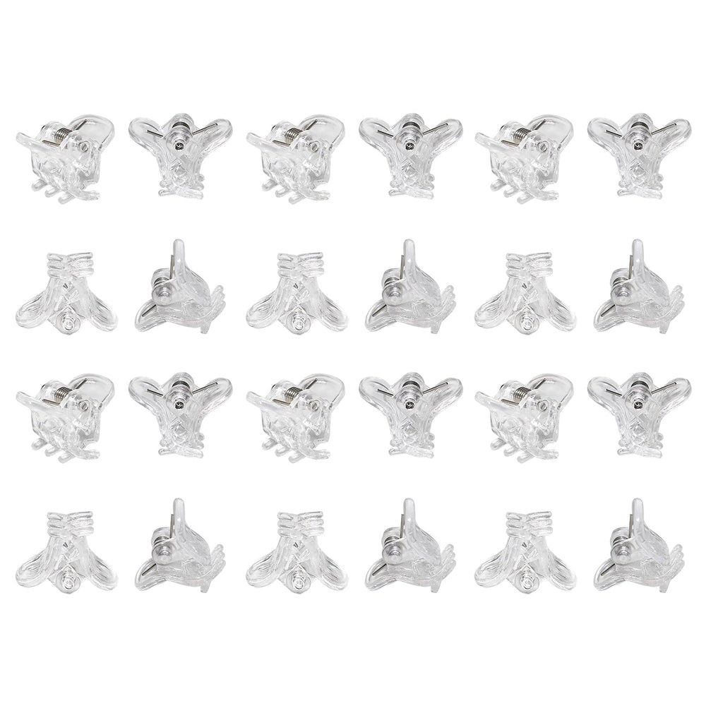 BokWin pinzas mini 10 mm transparentes, conjunto práctico para niños y adultos.