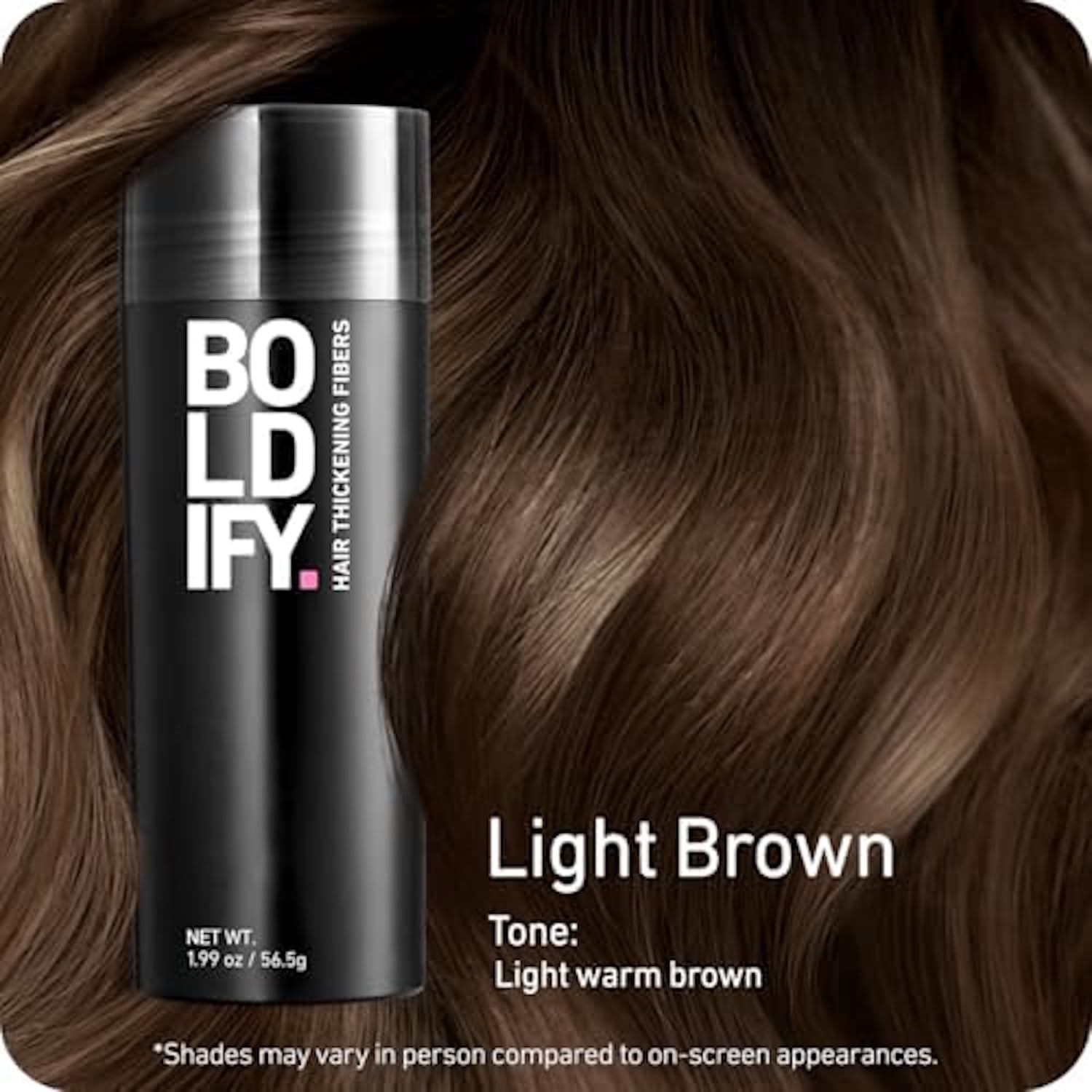 Boldify Fibras para Cabello 56-5g aplicación rápida para mayor volumen inmediato.