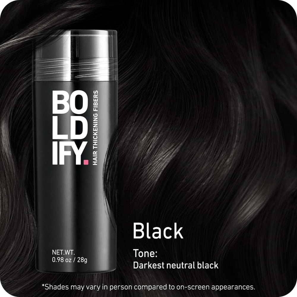 Boldify fibras capilares se aplican fácilmente a mano para control.