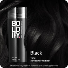 Boldify fibras capilares se aplican fácilmente a mano para control.