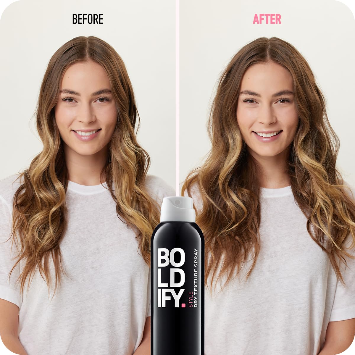 Boldify Dry Texture Spray es apto para todo tipo de pelo y color.