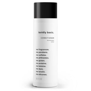 Boldly Basic Acondicionador sin fragancia en botella, suave para piel sensible.