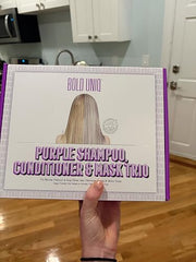Acondicionador morado de BOLD UNIQ en botella; suavidad y manejo del cabello
