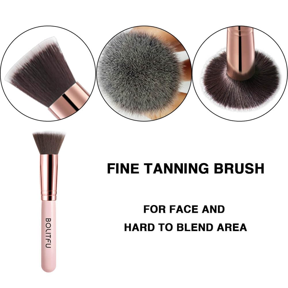 BOLITFU: brocha plana para lograr bronceado homogéneo y natural.