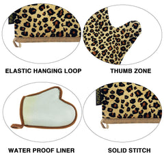 BOLITFU: juego de dos guantes bronceadores Leopardo para bronceado parejo.