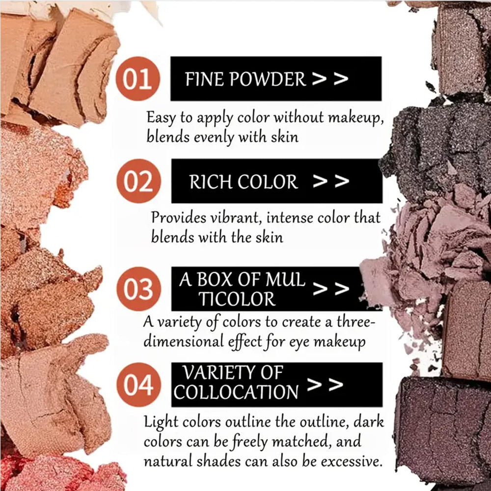 BOLOPER Sombras nude, mate y brillo, combinación versátil para diario.