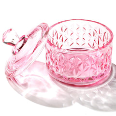 BOMOQING Dappen dish con tapa 60 ml en rosa para mezclar acrílicos.